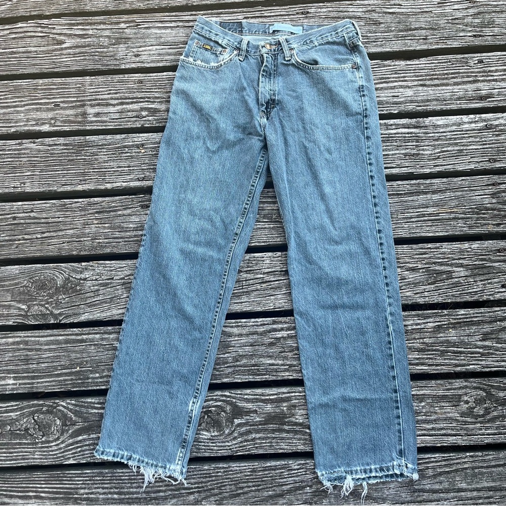 Lee Relaxed Straight Leg Distressed Jeans